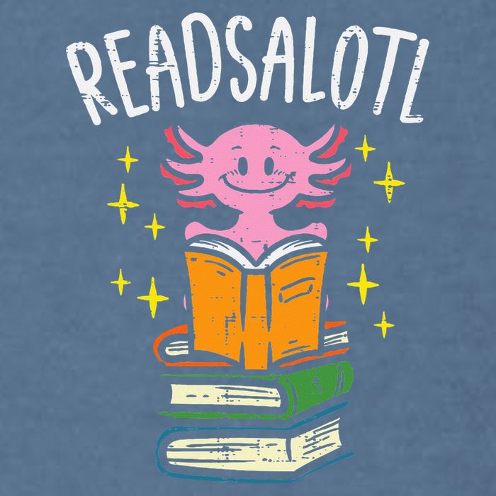 Axolotl Books Readsalotl Reading Bookworm Garment-Dyed Sweatshirt