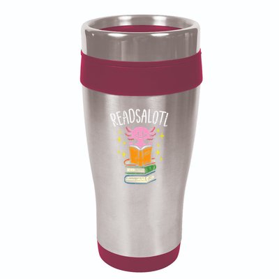 Axolotl Books Readsalotl Reading Bookworm 16oz Travel Tumbler