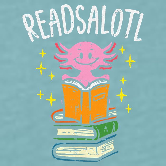 Axolotl Books Readsalotl Reading Bookworm Sueded Cloud Jersey T-Shirt
