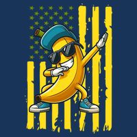 American Banana Retro USA Flag Dabbing Bananas Toddler Hoodie
