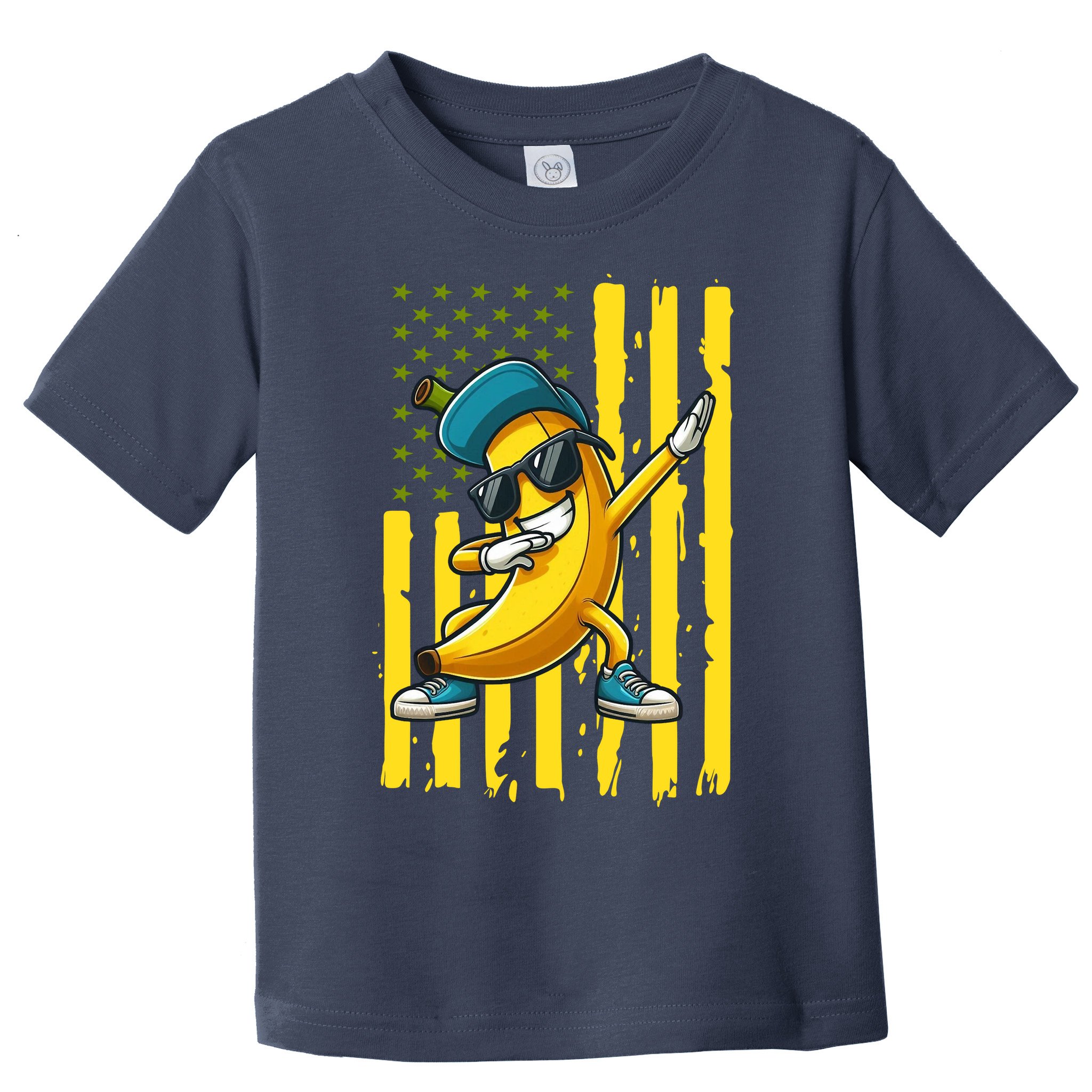 American Banana Retro USA Flag Dabbing Bananas Toddler T-Shirt