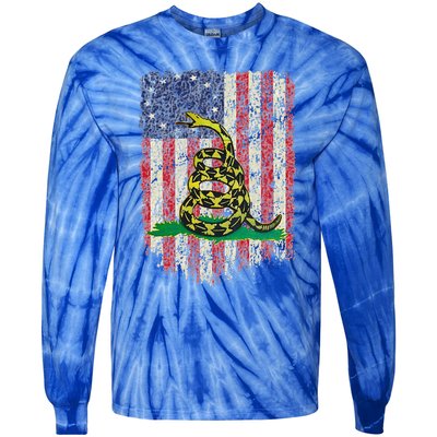 American Betsy Ross Flag DonT Tread Patriot On Me Tie-Dye Long Sleeve Shirt