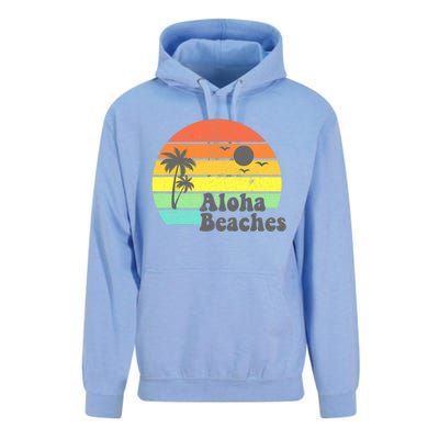 Aloha Beaches Retro Beach Vacation Summer Quote Wo Gifts Unisex Surf Hoodie