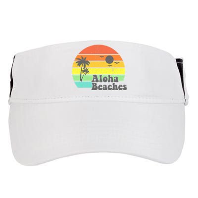 Aloha Beaches Retro Beach Vacation Summer Quote Wo Gifts Adult Drive Performance Visor