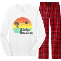 Aloha Beaches Retro Beach Vacation Summer Quote Wo Gifts Long Sleeve Pajama Set