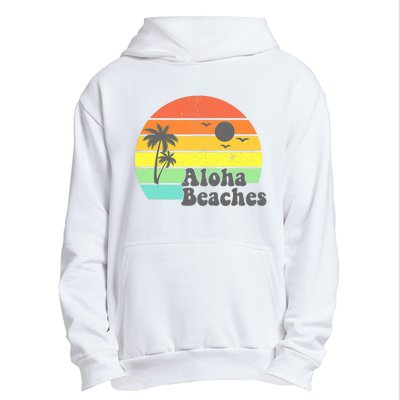 Aloha Beaches Retro Beach Vacation Summer Quote Wo Gifts Urban Pullover Hoodie