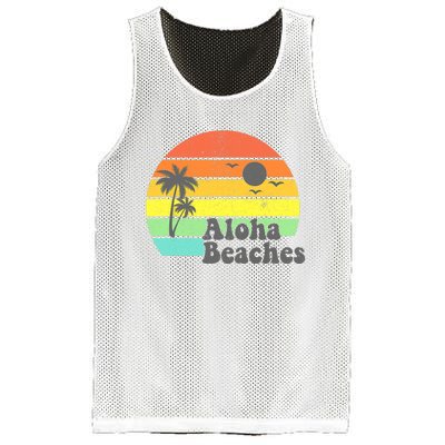 Aloha Beaches Retro Beach Vacation Summer Quote Wo Gifts Mesh Reversible Basketball Jersey Tank