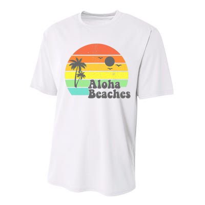 Aloha Beaches Retro Beach Vacation Summer Quote Wo Gifts Performance Sprint T-Shirt