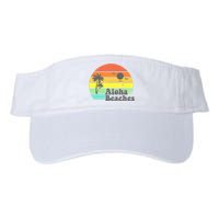 Aloha Beaches Retro Beach Vacation Summer Quote Wo Gifts Valucap Bio-Washed Visor