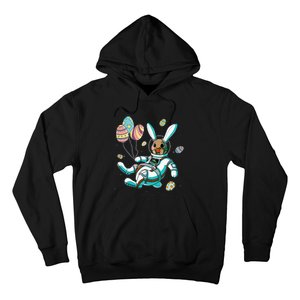 Astronaut Bunny Rabbit Planet Egg Easter Day Hoodie