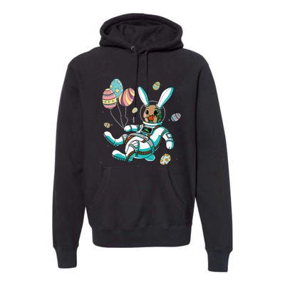 Astronaut Bunny Rabbit Planet Egg Easter Day Premium Hoodie