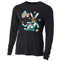 Astronaut Bunny Rabbit Planet Egg Easter Day Cooling Performance Long Sleeve Crew