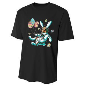 Astronaut Bunny Rabbit Planet Egg Easter Day Performance Sprint T-Shirt