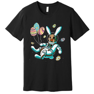 Astronaut Bunny Rabbit Planet Egg Easter Day Premium T-Shirt