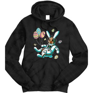 Astronaut Bunny Rabbit Planet Egg Easter Day Tie Dye Hoodie