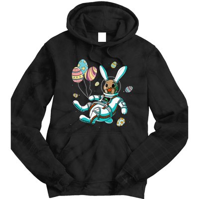 Astronaut Bunny Rabbit Planet Egg Easter Day Tie Dye Hoodie