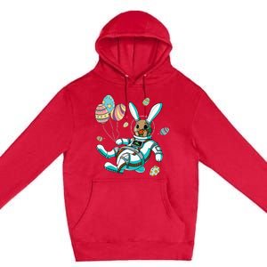 Astronaut Bunny Rabbit Planet Egg Easter Day Premium Pullover Hoodie