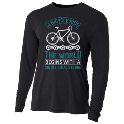 A Bicycle Ride The World Begins With A Single Pedal Storke Cooling Performance Long Sleeve Crew