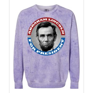 Abraham Abe Lincoln For President Retro Colorblast Crewneck Sweatshirt