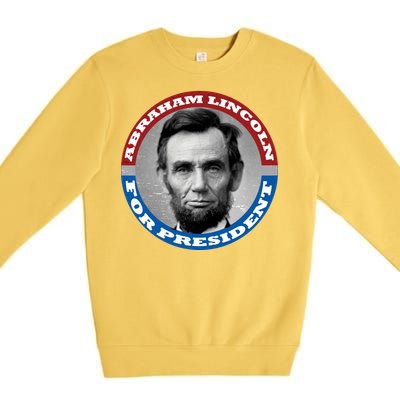 Abraham Abe Lincoln For President Retro Premium Crewneck Sweatshirt