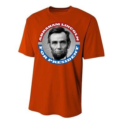 Abraham Abe Lincoln For President Retro Performance Sprint T-Shirt