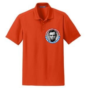 Abraham Abe Lincoln For President Retro Dry Zone Grid Polo