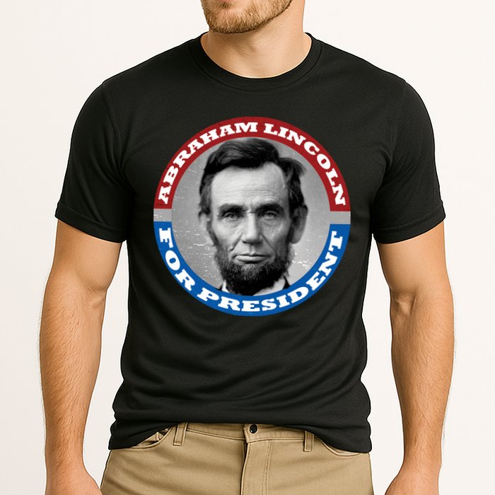 Abraham Abe Lincoln For President Retro Cooling Performance Crew T-Shirt