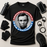 Abraham Abe Lincoln For President Retro Cooling Performance Crew T-Shirt