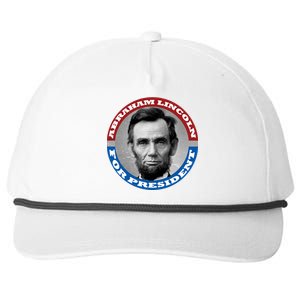 Abraham Abe Lincoln For President Retro Snapback Five-Panel Rope Hat