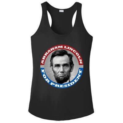 Abraham Abe Lincoln For President Retro Ladies PosiCharge Competitor Racerback Tank