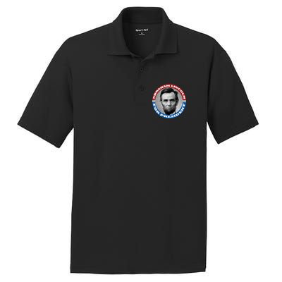 Abraham Abe Lincoln For President Retro PosiCharge RacerMesh Polo