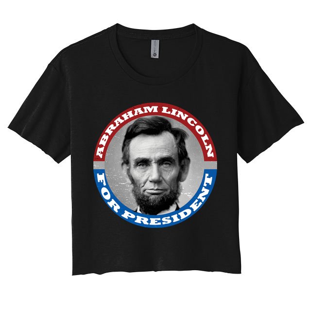 Abraham Abe Lincoln For President Retro Crop Top