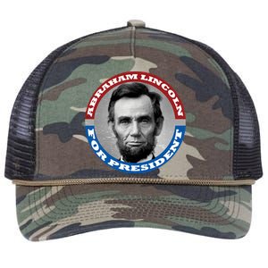 Abraham Abe Lincoln For President Retro Retro Rope Trucker Hat Cap