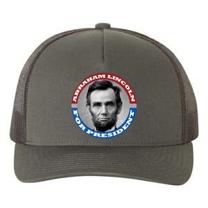 Abraham Abe Lincoln For President Retro Yupoong Adult 5-Panel Trucker Hat