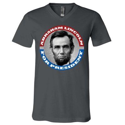 Abraham Abe Lincoln For President Retro V-Neck T-Shirt