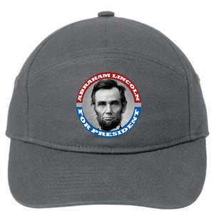 Abraham Abe Lincoln For President Retro 7-Panel Snapback Hat