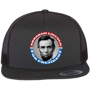 Abraham Abe Lincoln For President Retro Flat Bill Trucker Hat