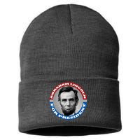 Abraham Abe Lincoln For President Retro Sustainable Knit Beanie