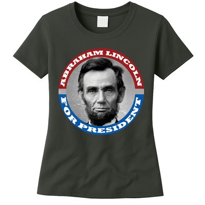 Abraham Abe Lincoln For President Retro Womens T-Shirt