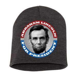 Abraham Abe Lincoln For President Retro Short Acrylic Beanie