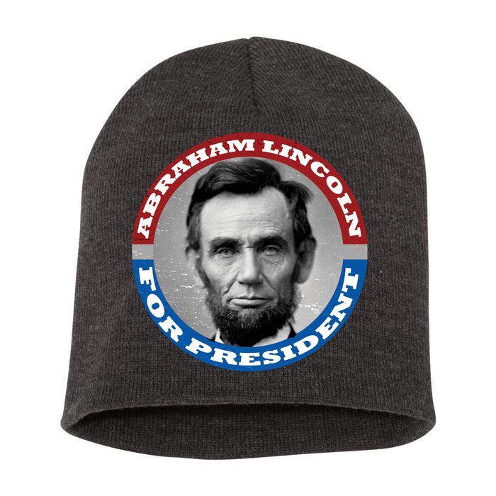 Abraham Abe Lincoln For President Retro Short Acrylic Beanie