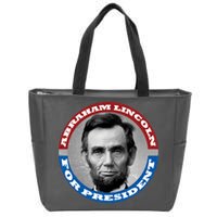 Abraham Abe Lincoln For President Retro Zip Tote Bag