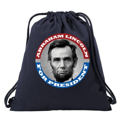 Abraham Abe Lincoln For President Retro Drawstring Bag