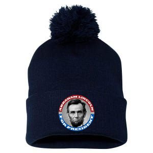 Abraham Abe Lincoln For President Retro Pom Pom 12in Knit Beanie