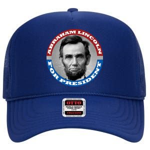 Abraham Abe Lincoln For President Retro High Crown Mesh Back Trucker Hat