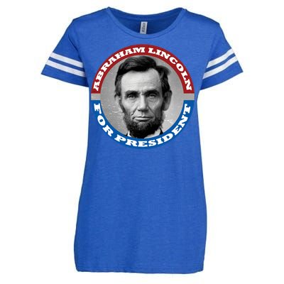 Abraham Abe Lincoln For President Retro Enza Ladies Jersey Football T-Shirt