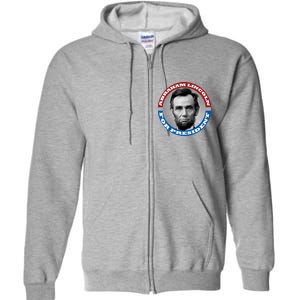 Abraham Abe Lincoln For President Retro Full Zip Hoodie