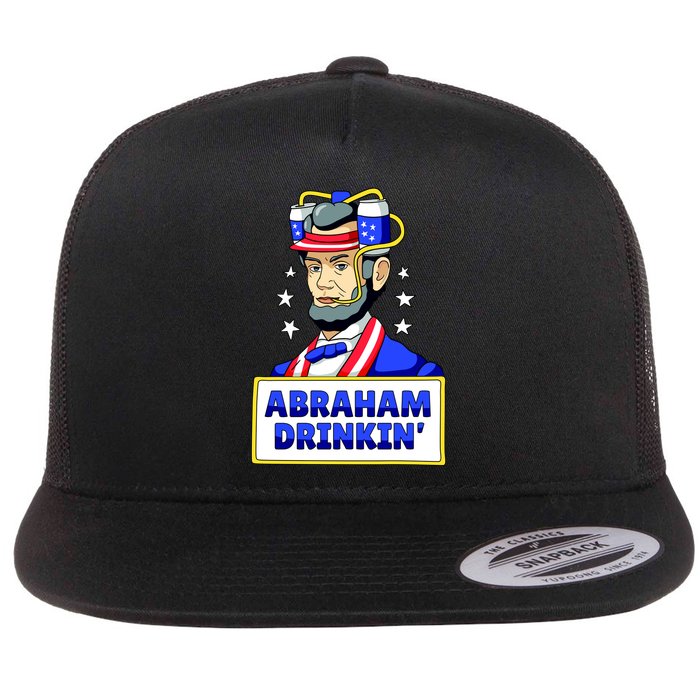 Abraham Drinkin Flat Bill Trucker Hat