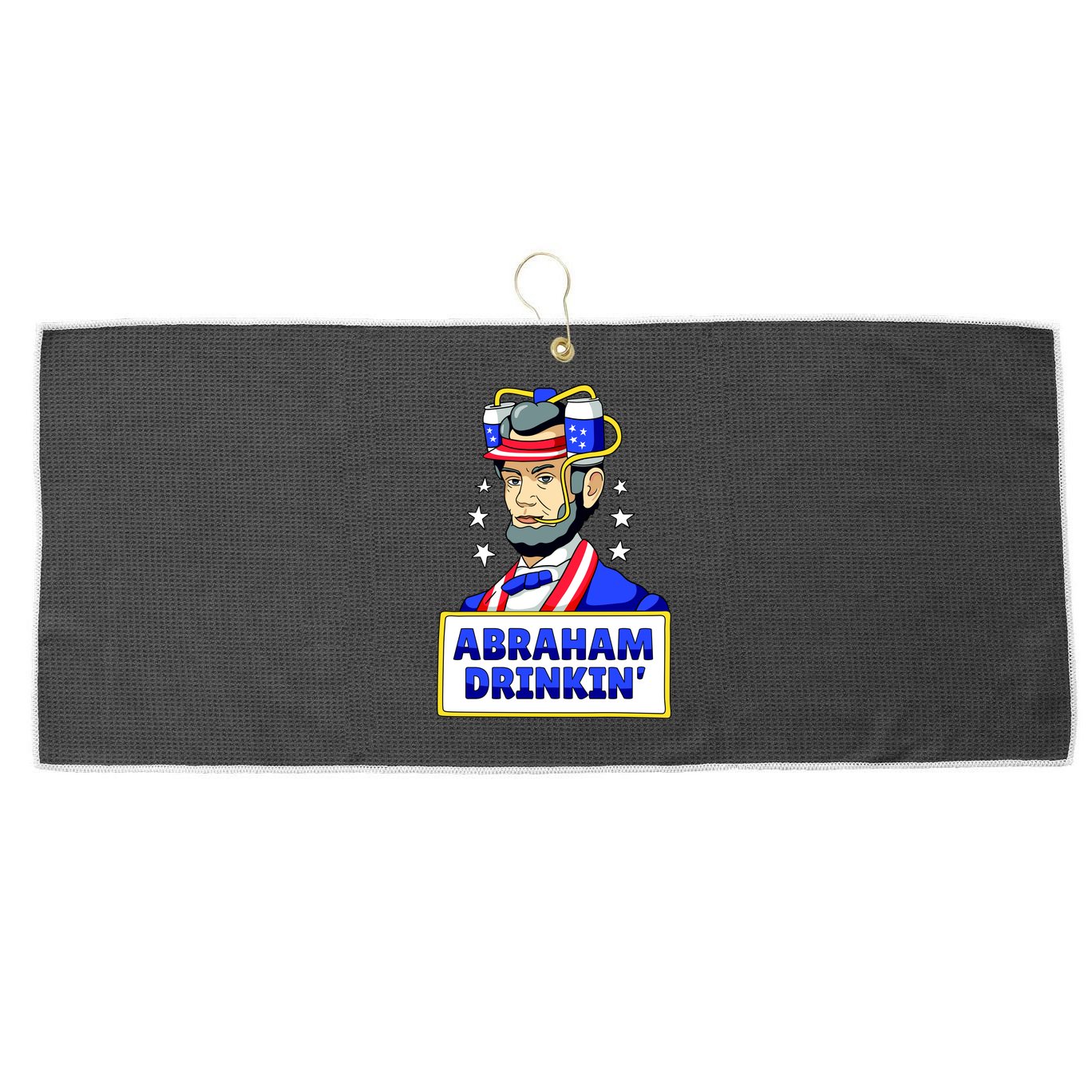 Abraham Drinkin Large Microfiber Waffle Golf Towel