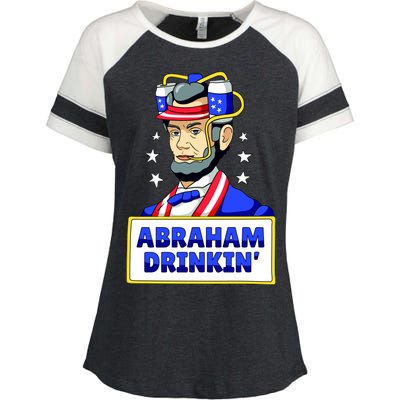 Abraham Drinkin Enza Ladies Jersey Colorblock Tee